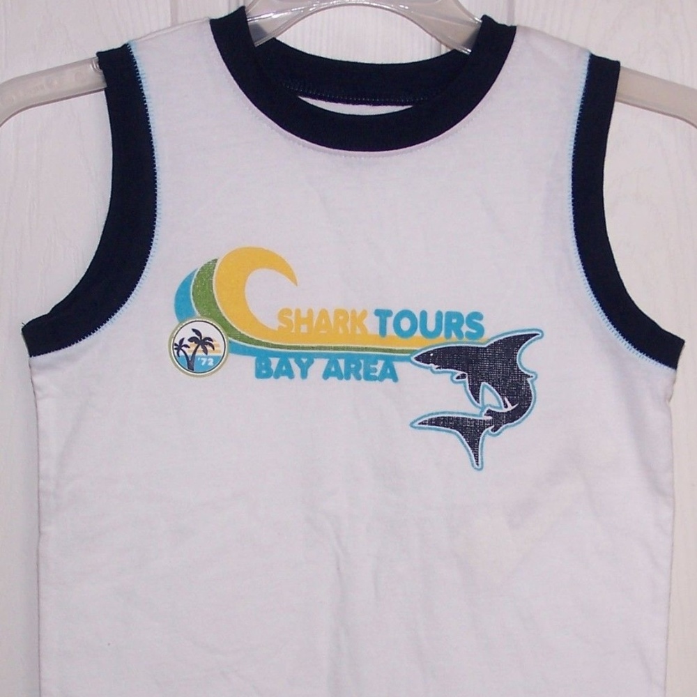 CARTER'S TANK TOP 'Shark Tours Bay Area' BOYS 5/6